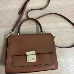 Authentic Michael Kors Brown Leather Crossbody Bag